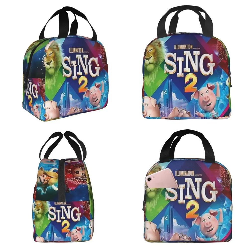 Movie Sing Insulated Lunch Bag for Women Office Cooler Thermal Food Box Tote Leakproof Lunch Boxes Container