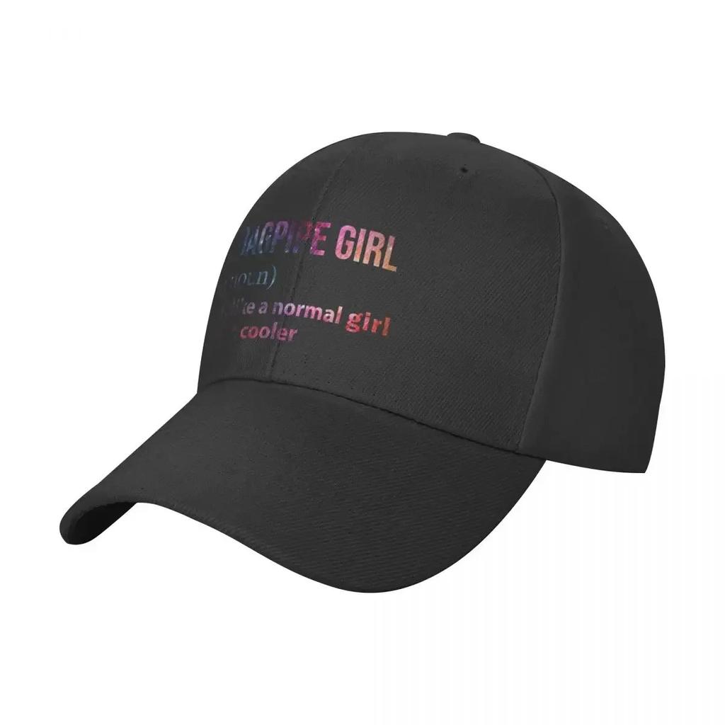 Bagpipe Girl like a normal Girl but cooler galaxy Baseball Cap fashionable New In The Hat Beach Outing Golf Wear Unisex Womens
