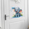 Cartoon Baby Elephant Splashing Water Wall Sticker for Bathroom Home Decor Self-Adhesive Removable Decal