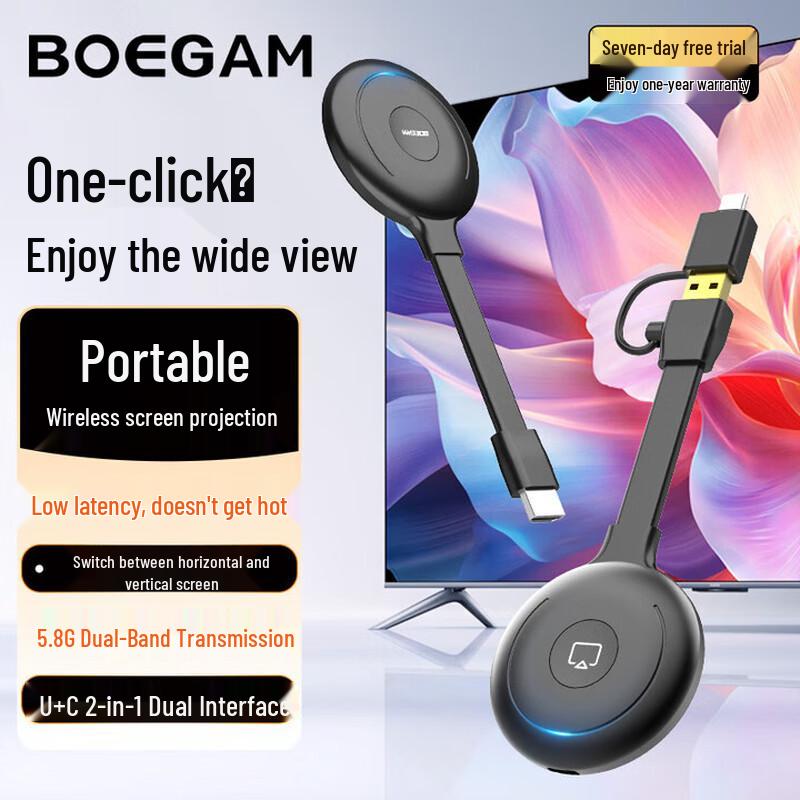 BOEGAM Беспроводной HDMI Проектор для Экрана