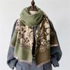 Design Floral Printed Cashmere Scarf Women Winter Pashmina Shawls And Wraps Thick Warm Bufanda Stoles Blanket Luxury