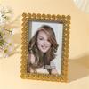 1Pc Silver/gold Floral Baroque Photo Frame Supports Desktop Placement, Wedding Decoration Photo Frame, Gift 6-inch Home Decor
