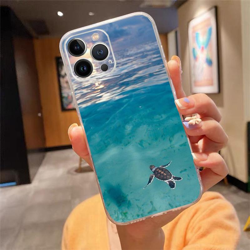 Чехол для телефона с морскими черепахами Carcasa For iPhone 17 Pro Max 17 Air 16 15 14 13 Pro Max 15 16 Pro 15Plus Case