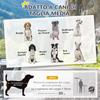 Medium Dog Bike Trailer with Side Windows and Flag, 130x73x90 cm, Black and White