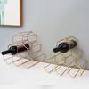 Iron Wine Rack Ins Living Room Wine Cabinet Display Rack Honeycomb Simple Bar Home Wine Rack