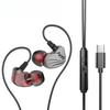Проводные наушники-вкладыши HIFI 6D Surround Bass 3,5 мм Type C, спортивные водонепроницаемые игровые наушники с микрофоном