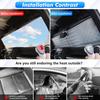 Jimen Compatible with 1997-2018 Jeep Wrangler TJ JK JKU, American USA Flag Auto Windshield Sunshade Window Sun Visor