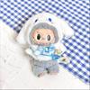 15cm kawaii Plush Doll'S Clothes Cape Skirt Suit Cloak Set Accessories for labubu Outfit Clothing Kuromi Hat Accessory