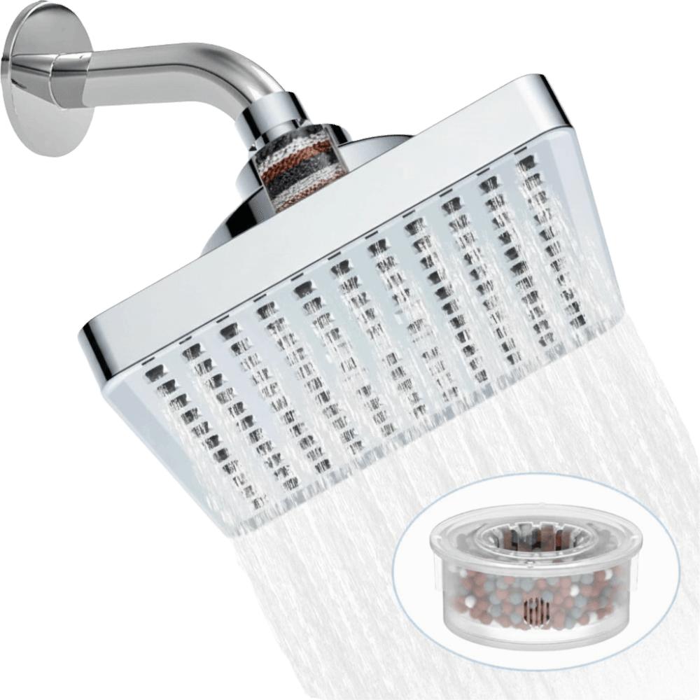 6-Inch Design High-Pressure Shower Head Portable Filter Shower Head For Bathroom