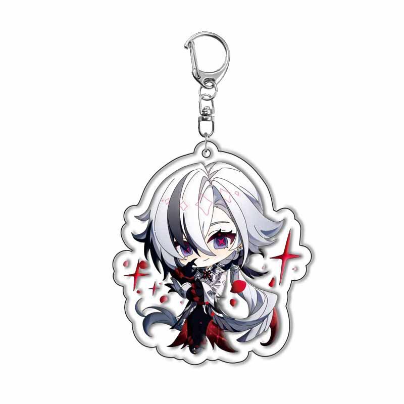 Clorinde Neuvillette Lyney Wriothesley Arlecchino Navia Cosplay Anime Costume Keychain Key Accessories Pendant