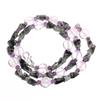 Natural Rutile & Rose Quartz Amethyst Gemstone Smooth Beads Necklace 17" UB-4103 UB-4103