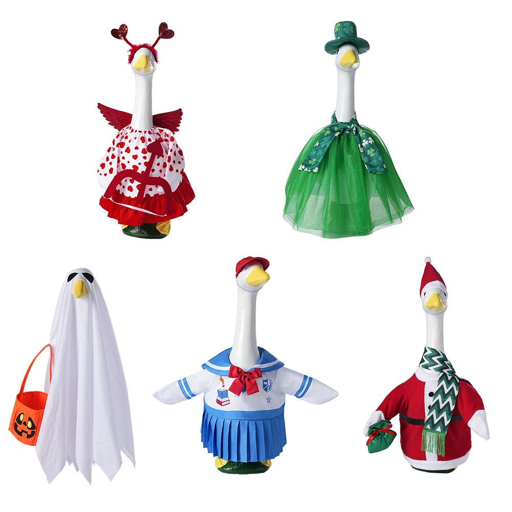 New porch goose costume Halloween Christmas Easter big white goose costume dress up