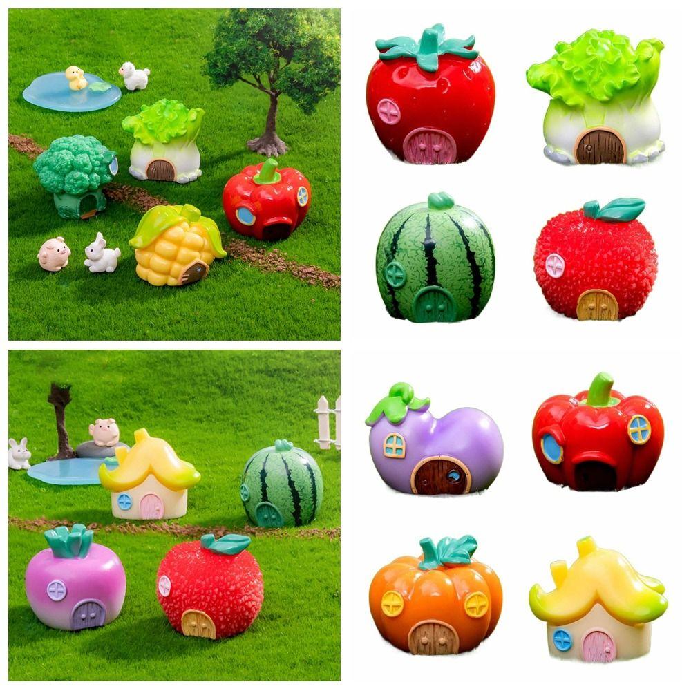 Micro Landscape Cartoon Vegetable House Multicolor Desktop Knick-knack Creative Fairy Tale House