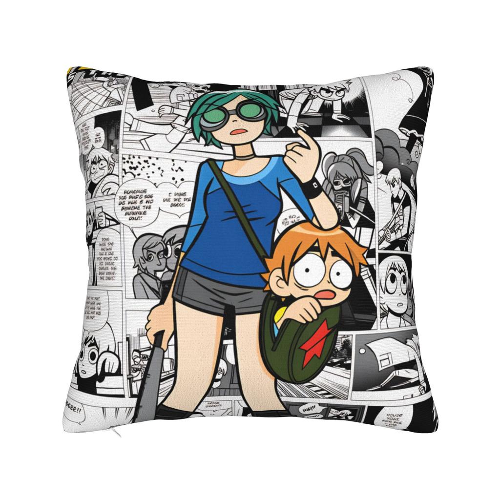 Scott Pilgrim Vs The World Anime Pillow Cover Comfy Cushion Cover Morden Pillow Case For Sofa Car Home Decor