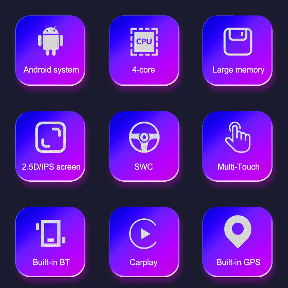 7" 2 Din Carplay Android Автомагнитола для Renault Megane 2 2002-2009 мультимедийный плеер WIFI GPS навигатор стерео аудио головное устройство 2+32 ГБ