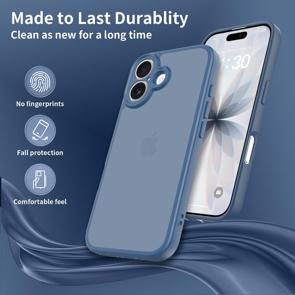 Для Apple 17pm Магнитный матовый чехол для телефона для iPhone16 Всесторонний с мелкими отверстиями Защитный чехол с прямым краем и подушкой безопасности, противоударный