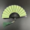 4-6 Inch Mini Fan Colorful Dark Green Gilded Rice Paper Folding Fan Calligraphy And Painting Children'S Hanfu Fan Portable Fan