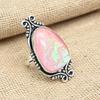 Розовый тройной опаловый драгоценный камень стерлингового серебра 925 пробы Ювелирные изделия ручной работы Отличное кольцо