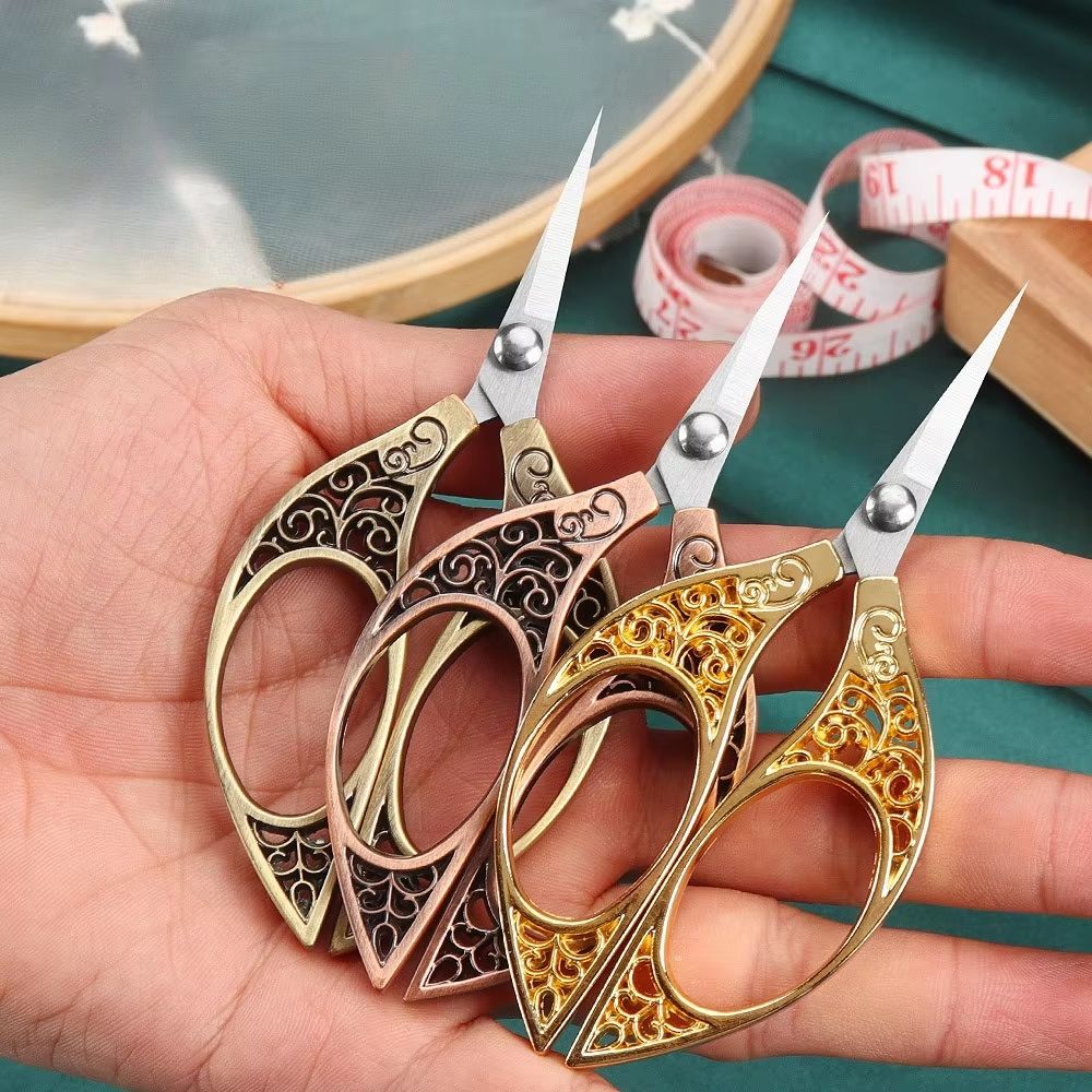 Stainless Steel Sewing Scissors Vintage Style Small Hand Scissors Embroidery