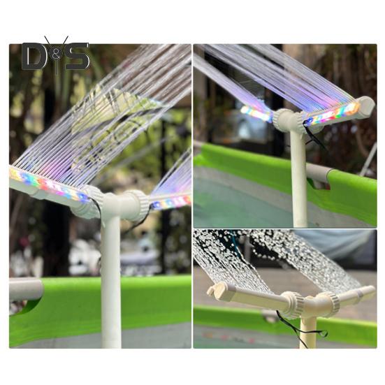 Солнечный фонтан для бассейна с RGB-подсветкой, меняющей цвет, регулируемый разбрызгиватель для бассейна с дистанционным управлением, водопад для бассейна, выше и