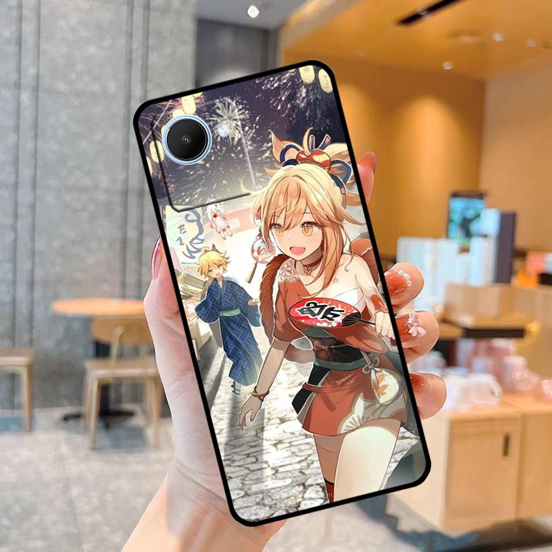Чехол аниме Genshin Impact Yoimiya для Realme C55 C33 C31 C35 C30 C11 C15 C25s C21Y GT Neo 5 3T 2T 8 9 10 11 Pro Plus