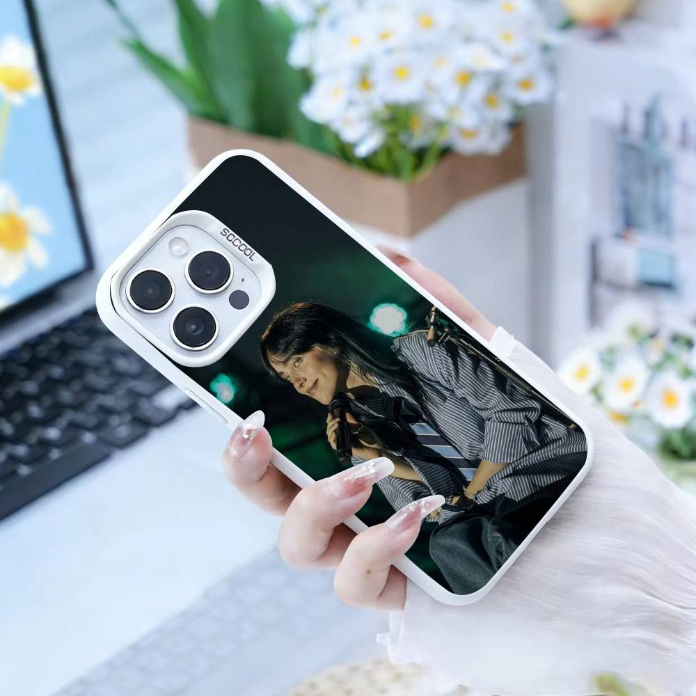 Чехол для телефона S-Singer B-Billie Eilish Для IPhone 16 17 15 14 12 13 Pro Max Белый Цвет Ударопрочный Чехол