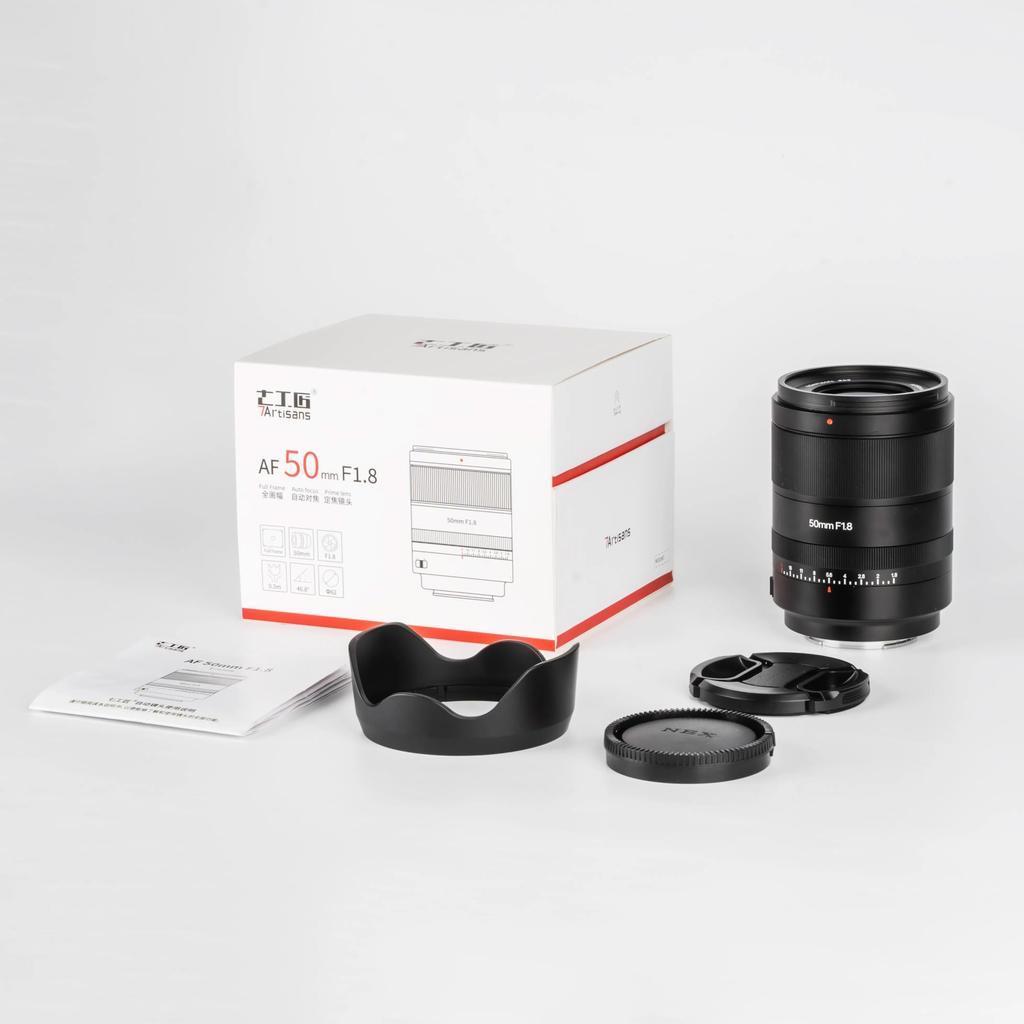 7artisans AF 50mm Prime Большой Черный Объектив L-Mount f/1.8, Полнокадровый, Диафрагма, (2 года гарантии)