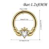 1PC Stainless Steel Septum Clicker Ring Heart Zircon Daith Piercing Ring  Nose Piercing