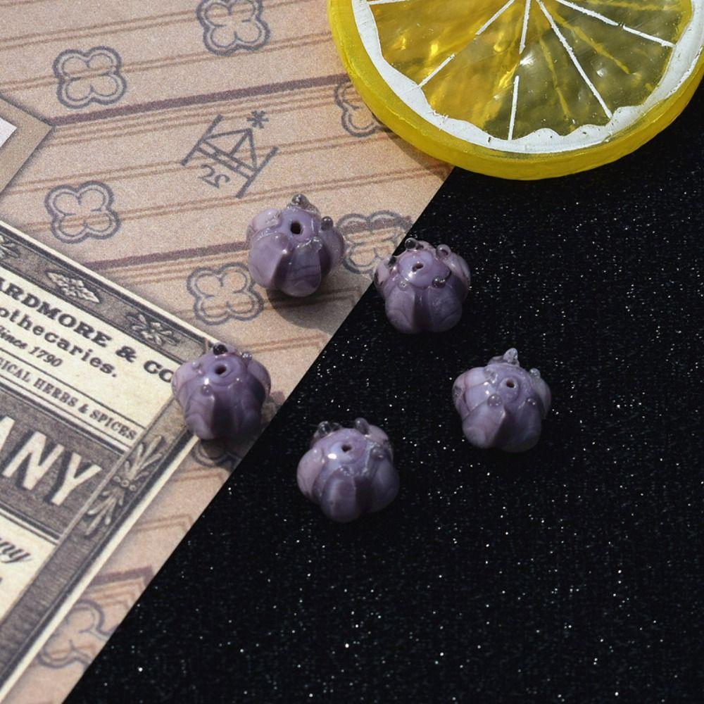 Стеклянные бусины для рукоделия, бусины-бутоны, бусины лэмпворк, бусины в древнем стиле, бусины из люли в форме колокольчика орхидеи