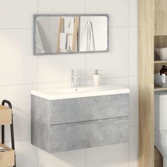 VidaXL 3-piece Bathroom Furniture Set Concrete Grey, Bathroom Cabinet, Bathroom Vanity, Furniture 3324912