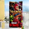 Supercell Customizable Name Beach Towel Quick-Dry Soft Microfiber Ideal for Travel Outdoor Swim Pool Yoga Surf Camping Hiking Gym Gift Holiday