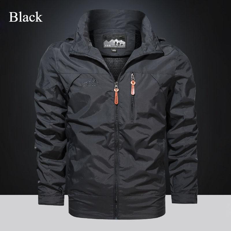 2024 Быстросохнущая мужская куртка, пальто, ветровка, спортивная, для активного отдыха, весна и осень, свободная, повседневная, ветрозащитная, однотонная, хардшелл-куртка