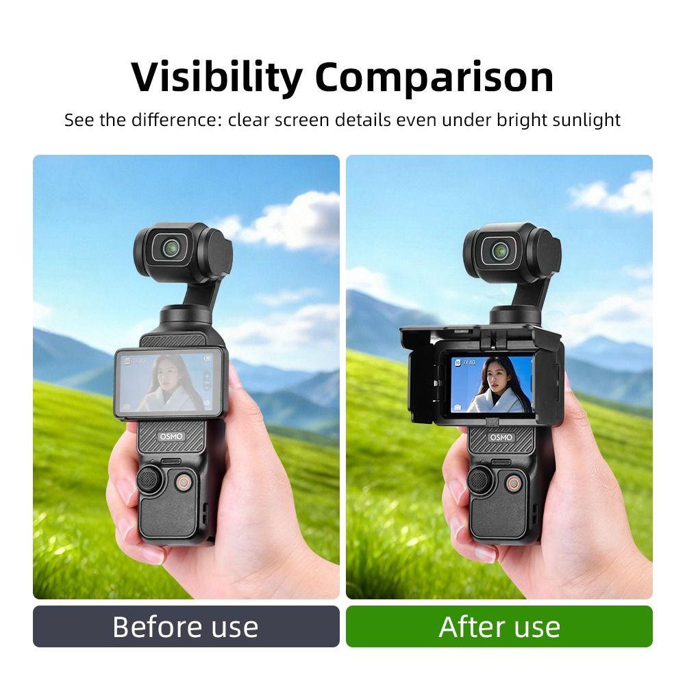 Магнитный солнцезащитный козырек с быстрым креплением для экрана, солнцезащитная бленда для камеры DJI Osmo Pocket 3