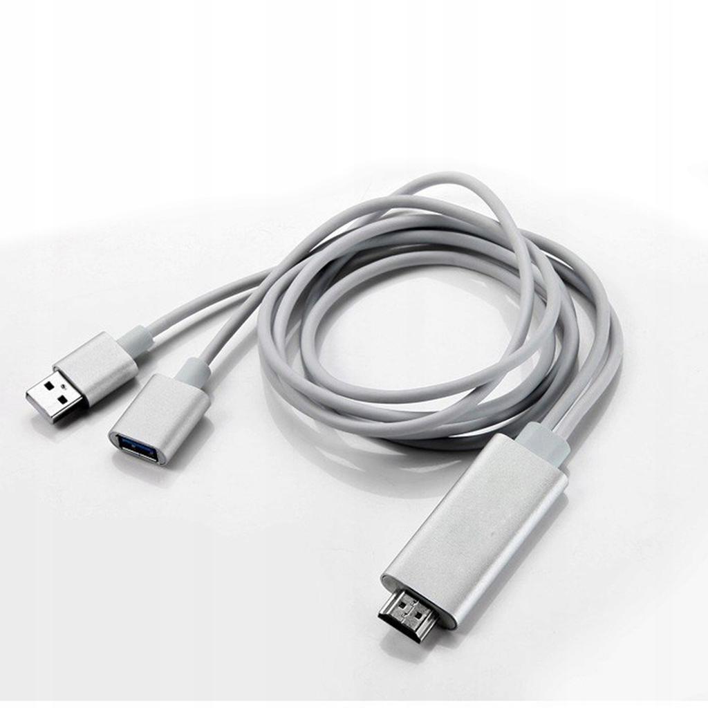 Adapter Kabel Mhl Ios Android Hdmi Tv Wideo Full Hd 1080P Usb-C Lightning