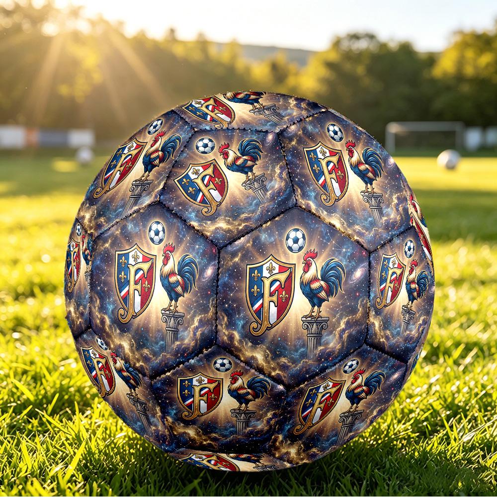 France Football Напечатанный Размер 5 Футбольный Мяч Износостойкий Стандартный Тренировочный Мяч для Взрослых Подарок для Фанатов для Матчей в Помещении и на Открытом Воздухе Спортивный