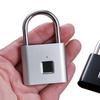 Миниатюрный навесной замок с отпечатком пальца, перезаряжаемый через USB, бесключевой, водонепроницаемый IP54, биометрический замок для шкафчика, с тросом, для путешествий, цинковый сплав