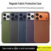 Чехол для iPhone 17 Pro Max: Текстура тканого материала, Кнопка AI, Магнитный, Защита от падений