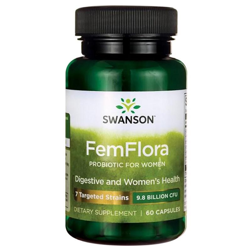 Swanson Капсулы Pemflora Пробиотик для женщин, 60 таблеток, 1 упаковка
