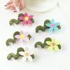 Forest Style Large Hair Clip Hairpin Acetate Shark Clip Retro Flower Hair Claw  Girls