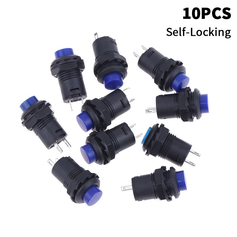 10pcs Self-Lock /Momentary Pushbutton Switches DS-428/427 12mm OFF- ON Push Button Switch 3A /125VAC 1.5A/250VAC DS-428/427