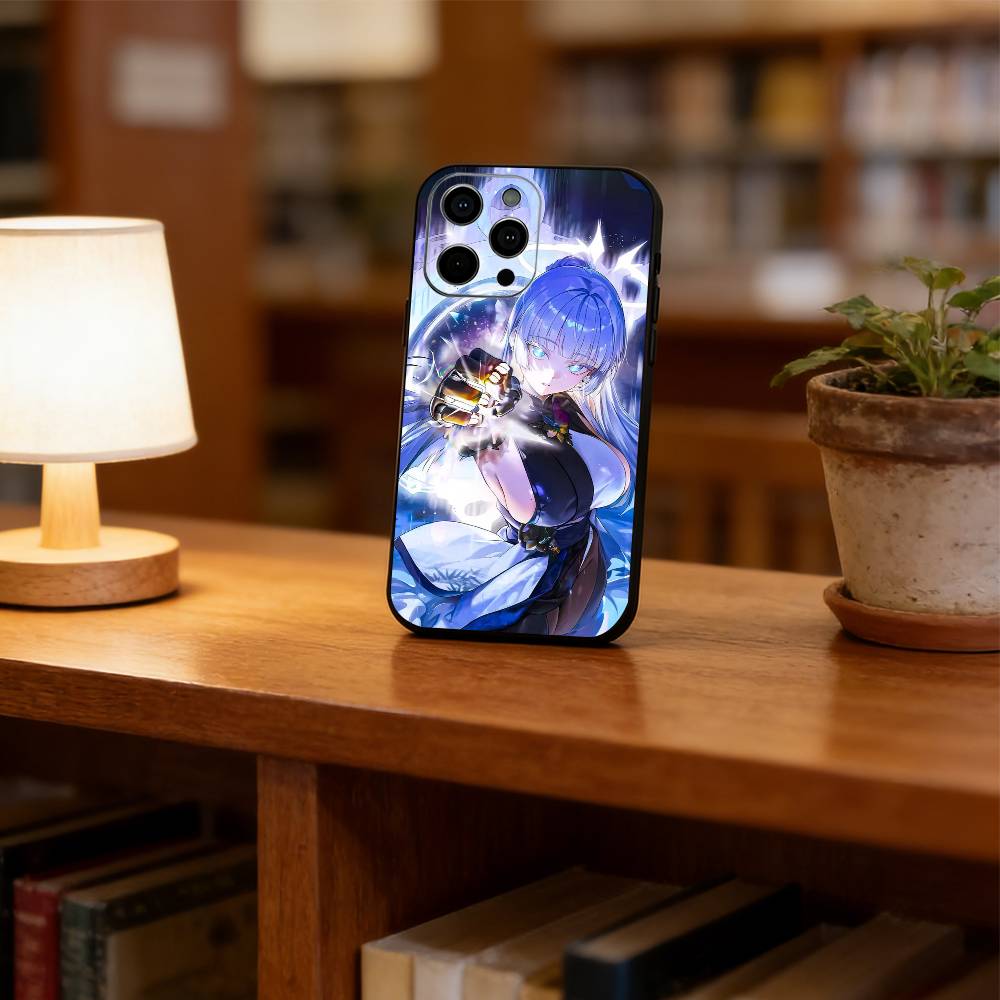 Чехол для телефона с аниме-богиней для iPhone 17, 16, 15, 14, 13, 12, 11 Plus, Pro Max, Другие Мягкий черный чехол