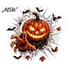 Halloween Window Clings Stickers, Removable Static Cling Decals with Pumpkin Ghost Witch Scary Atmosphere Props Patterns, for Home Shop Glass