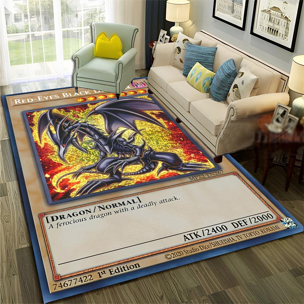 Yu-Gi-Oh MONSTER CARD ковер с рисунком аниме для дома, гостиной, спальни, дивана, коврика, декор, детский коврик, нескользящий напольный коврик