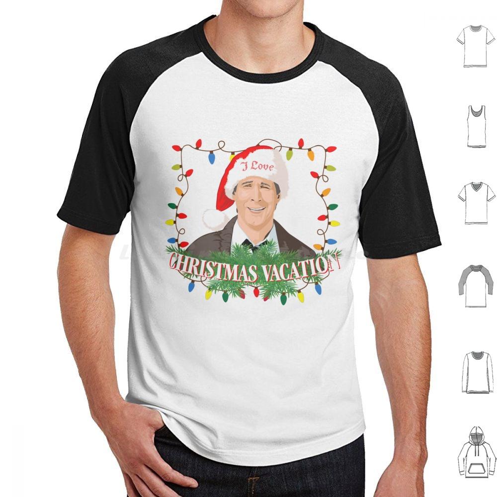 Я люблю рождественские каникулы Футболка 6XL Хлопок Крутая футболка Mos Graphix Чеви Чейз Рождество Рождественские каникулы 80-е Грисуолд Комедия