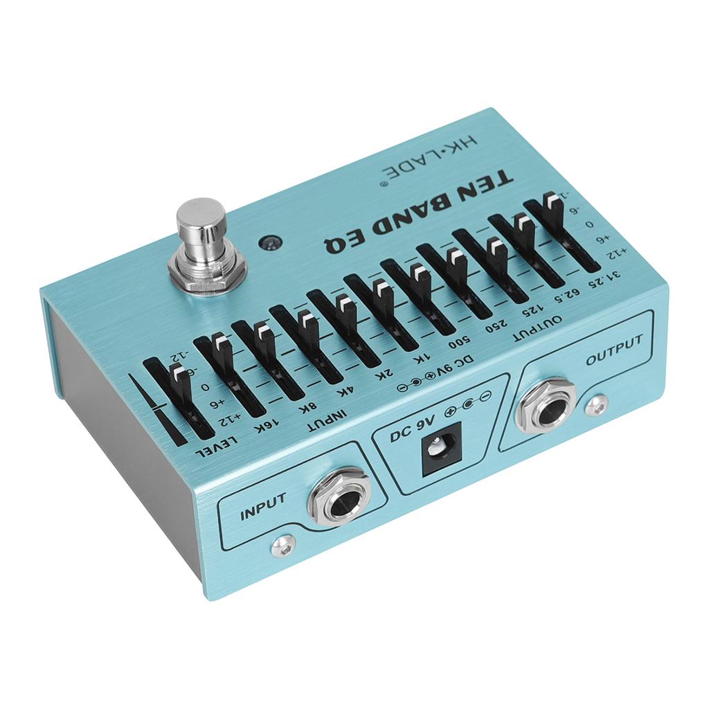 HK·LADE TEN BAND EQ Эквалайзер Педаль гитарных эффектов 31,25 Гц - 16 кГц 10-полосная педаль EQ для 4/5/6/7-струнной электрогитары, бас-гитары