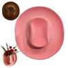 Farmhouse Wall Accents Cowboy Hat Shaped Mounted Vase, Western Retro Flower Hanging Pot Holder for Dried Artificial Flowers, Decor Planter Resin