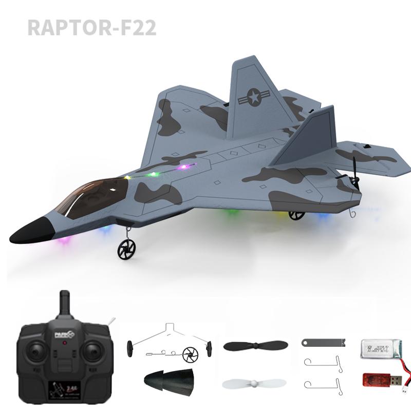 New F22S 2.4G 4CH 3D6G RC Airplane Raptor F22 Warplane WLtoys A180 Upgrade Version LED Light With Gyroscope Out Door Toys