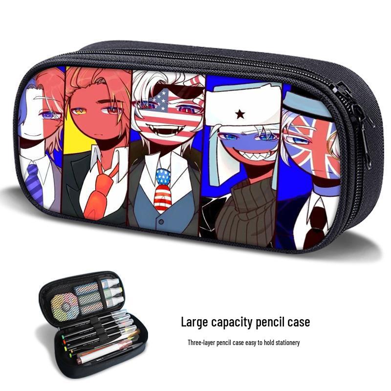 Канцтовары UN Пять постоянных членов Countryhumans - Вместительный пенал для студентов