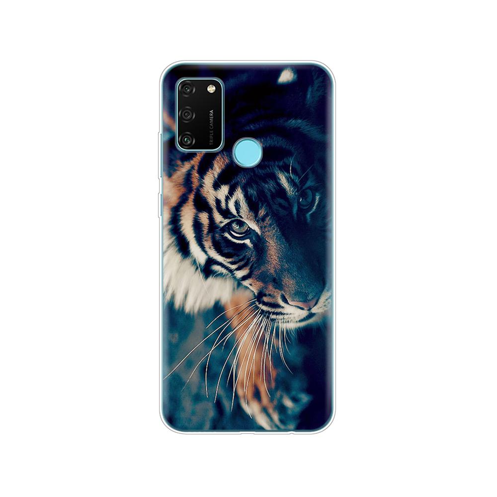 Чехол для HONOR 9A, чехол 6,3 дюйма; Мягкий силиконовый чехол из ТПУ для телефона Huawei Honor 9A 9 A MOA-LX9N, защитный чехол на заднюю панель, чехол Funda Shell