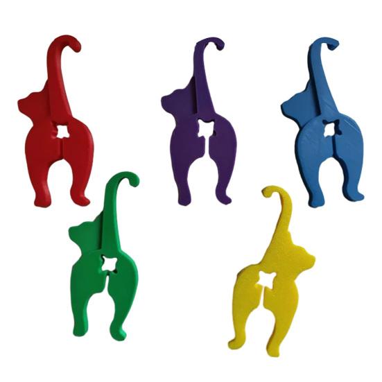 5 шт. Зажим для пакета с хлебом для кошек, многоразовый зажим для пакета со снеками в виде собачьей попы, напечатанный на 3D-принтере, зажимы для пакетов с едой в виде кошачьей попы для чипсов, хлеба, фруктовых пакетов